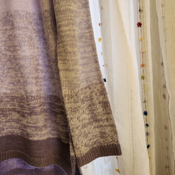 DRESS BARN WOMEN'S LILAC AND GRAY STRIPED SOFT SWEATER SIZE XL - Picture 4 of 13